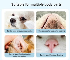 Lingettes humides pour le nettoyage des yeux des animaux de compagnie, conçues pour les chats et les chiens, solution sans rinçage pour éliminer les taches de larmes, essuyer les pattes, les fesses, les oreilles - Product Image 5