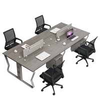 Bureau de Travail : Ensemble de Mobilier de Bureau Commercial de Luxe, Poste de Travail Modulaire avec Table et Chaises, Table de Séparation