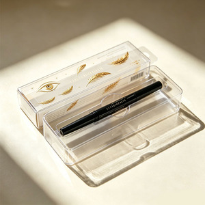 Caja de embalaje cosmético transparente personalizada de PET para delineador de ojos y rímel, blíster rectangular - Product Image 1