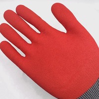 NMSHIELD Gants de travail anti-froid ANSI Niveau de coupe 4 Gants de travail en nitrile sableux Gants thermiques imperméables