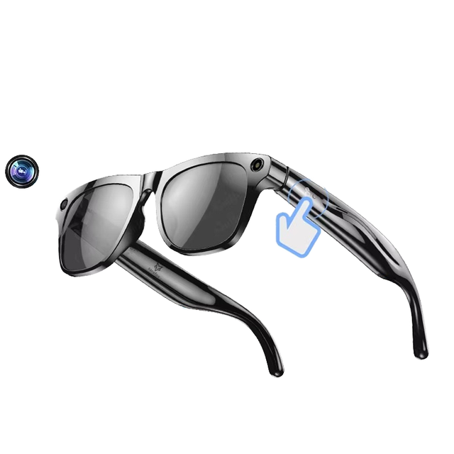 AI Smart Glasses Camera Smart Glasses Waterproof for Call Playing Music Real-time Translation Wireless Voice Control