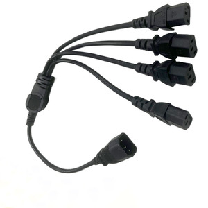 1 Way2 3 4 <b>Splitter</b> Power Supply Adapter <b>Cable</b> 1 Male to 2 3 4 Female Copper/PVC New Energy Vehicle Wire - Product Image 1