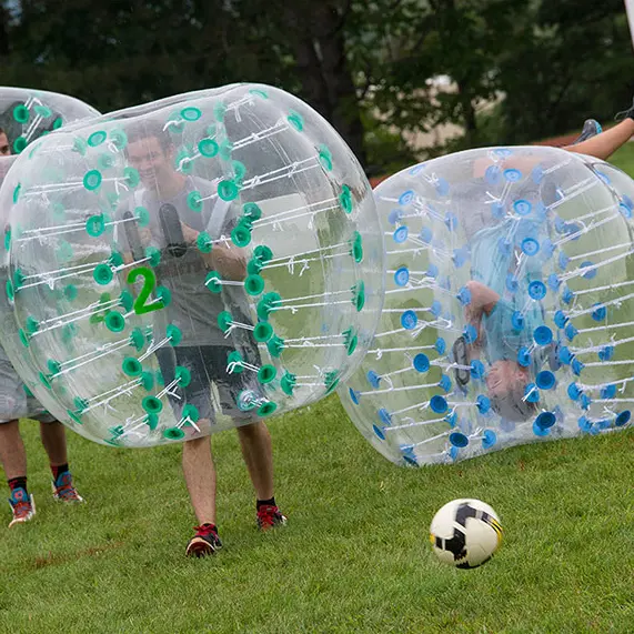 Venta caliente adulto TPU/cuerpo de PVC Bola de parachoques traje de fútbol burbuja inflable pelota de fútbol