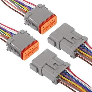 Connettori Elettronici Impermeabili Deutsch DT a <span class=keywords><strong>2</strong></span>, <span class=keywords><strong>3</strong></span>, 4, 6, 8, 12 Pin, Maschio e Femmina, per Cavi Auto - Product Image 1