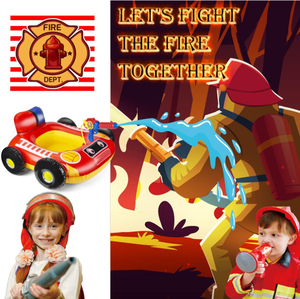 عوامات حمام سباحة قابلة للنفخ على شكل شاحنة إطفاء مصنوعة من البي في سي مع مسدس رش مدمج للأطفال من عمر 3 إلى 8 سنوات - Product Image 4