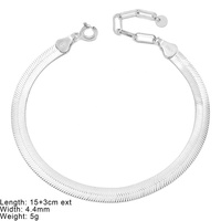 Bracelet Chaîne Serpent Plate Tendance en Gros, Bijoux Minimalistes Unisexe, Bracelets Chevron