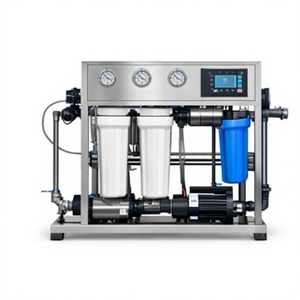 Système de purification d'eau RO personnalisé, élimination du fluorure, adoucissement et filtration, 500 L par heure, pour le traitement de l'eau en zone rurale - Product Image 1