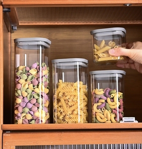 Rõ ràng Borosilicate Glass Jar kín kín kín thực phẩm lưu trữ <span class=keywords><strong>container</strong></span> Canister Pasta gạo đường hạt cà phê gia vị lưu trữ - Product Image 2