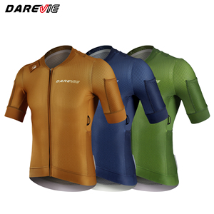 <span class=keywords><strong>Maillot</strong></span> de <span class=keywords><strong>Ciclismo</strong></span> Darevie Verde, Naranja y <span class=keywords><strong>Azul</strong></span> Pro Fit, Ligero, Suave, Transpirable, con Bolsillo para Bolsa de Hidratación 2L - Product Image 2