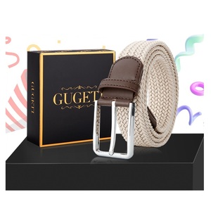 <span class=keywords><strong>Ceinture</strong></span> tressée pour <span class=keywords><strong>homme</strong></span> GUGETI en gros, boucle en alliage, 3,5 cm, tissu durable, <span class=keywords><strong>élastique</strong></span>, sport de plein air, décontractée, tricotée - Product Image 1
