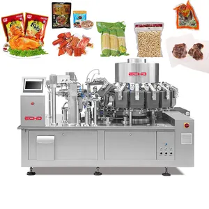 Máquina automática de envasado al vacío para asados, aspas, pollo, pato, carne, bolsa y relleno de huevos, multifunción