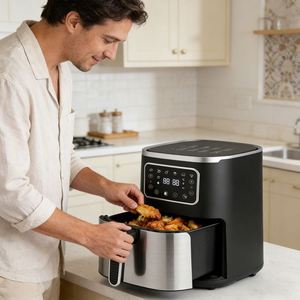 Friteuse à air numérique électrique 5L 1450W avec fonction de cuisson, idéale pour la maison et l'hôtellerie, en plastique – Nouveauté 2026, Offre Spéciale - Product Image 6
