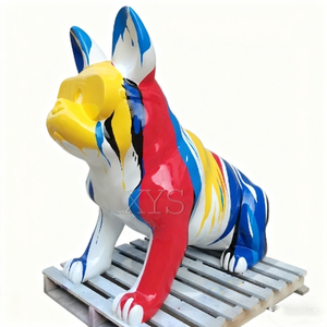 Sculptures de bouledogues <span class=keywords><strong>français</strong></span> en résine de haute qualité personnalisées, figurines d'animaux artistiques pour la décoration de Noël à la maison - Product Image 4