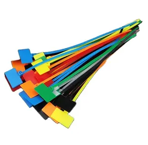 Zip Tie Màu viết Dây cáp Nhãn Đánh Dấu tag Nylon tự khóa nhựa quan hệ mạng dây dây dây đeo đánh dấu cáp Tie 4.8x200