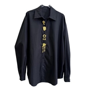 Camicette di Cotone con Paillettes Rimovibili di Design di Lusso, Tendenza Primavera 2026, Manica Lunga, Top Bianco e Nero per Donna - Product Image 6