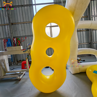Tube de glisse gonflable pour parc aquatique, 3 personnes, en PVC jaune, utilisation intérieure/extérieure, faible MOQ, bonne qualité, garantie 3 ans max.