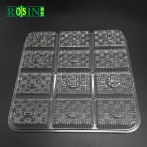 Custom 9 12 Cavity Black/clear Blister Plastic Chocolate Candy Insert Packing Tray