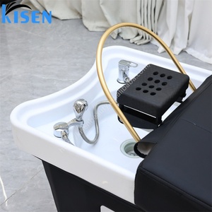 KISEN Luxury Beauty Salon Thai Massage Wash Hair Shampoo Bed with Water Circulation and Steamer Head Spa Bed With <b>LED</b> <b>Light</b> - Product Image 4