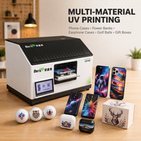 Printer UV Flatbed Otomatis A5 dengan Print Head DX7 1440x2880 Mesin Kecil untuk Casing Ponsel dan Kotak Hadiah