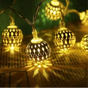 Factory Selling 10 20 LED Globe StringライトMoroccan Ball Lights ForHoliday Christmas Wedding Party Decorations