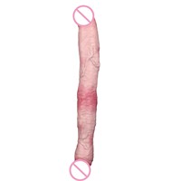 Dildos en silicone à double extrémité de différents styles, avec ventouse, pour couples lesbiens, vente en gros