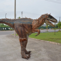 Costume réaliste de dinosaure T-rex avec pattes cachées pour spectacle sur scène, modèle animatronique de dinosaures pour l'amusement