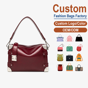 Custom Made Vintage Punk Style Bold Burgundy <b>Soft</b> <b>Box</b> Bag Premium Leather Crossbody for Women - Product Image 1