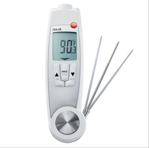 Termómetro de Penetración e Infrarrojos de Doble Propósito Testo 104-IR con Rango de -22F a 482F, Respuesta de 0.5 Segundos, Garantía de 12 Meses - Product Image 3