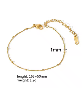 महिला आकस्मिक अवसर सहायक के लिए सोने की प्लेटेड स्टेनलेस स्टील स्टैकिंग मिमी क्यूबन लिंक इनलेट - Product Image 3