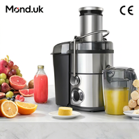 Mond.uk Commerciële Sapcentrifuge 1000W Professionele Sapcentrifuge 85mm Hele Vruchten 95% Hoge Opbrengst Groente Sapmachine