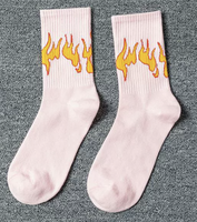 Chaussettes Hip Hop Sokken à motif floral, noires, blanches et jaunes, respirantes, pour skateboard, Harajuku Street Skarpetki