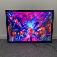 Cadre de Photo d'anime 40x60cm cadre mince en aluminium boîte à lumière Led affiche personnalisée décor d'art mural