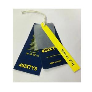 Étiquettes suspendues personnalisées en gros avec impression du logo de la marque, étiquettes en papier de haute qualité avec perforation et fil pour accessoires de mode - Product Image 1