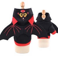 Costume de chauve-souris pour animaux de compagnie pour Halloween avec chapeau, ailes de chauve-souris noires, tenue de cosplay pour chien, vêtements pour chiens de petite et moyenne taille, fête de vampire, festival