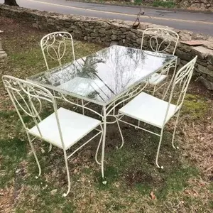 Низкая цена парк ресторан Сад обеденный стул водонепроницаемый алюминиевый складной металлический стол и стул