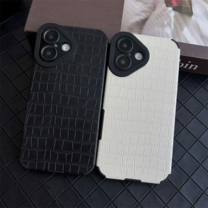 Custodia di protezione per lenti in pelle sintetica moda Croco Texture per <span class=keywords><strong>iPhone</strong></span> 16 15 14 13 12 11 Pro <span class=keywords><strong>XR</strong></span> X XS Max 8 7 Plus <span class=keywords><strong>Cover</strong></span> in TPU morbido opaco - Product Image 2