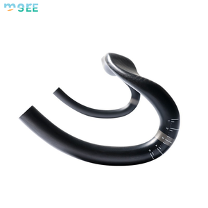<span class=keywords><strong>Guidon</strong></span> de vélo de route en carbone intégral SeeMore OEM Toray T800, aérodynamique, ultraléger 235g, passage interne des câbles, compact, 31.8mm, 380-440mm - Product Image 2