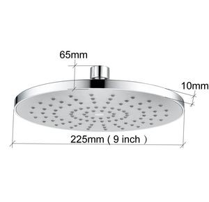 Cabezal de Ducha Redondo de Alta Presión de 9 Pulgadas, Acabado Cromado ABS, Suministro al por Mayor para Hoteles y Baños - Product Image 1