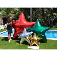 Décoration de fête publicitaire, mariage, grande boule miroir gonflable en PVC en forme d'étoile, ballon miroir géant