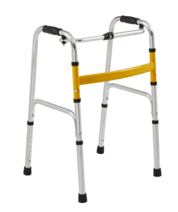 Factory Supply Lightweight Rustproof Dual-Button <b>Folding</b> Rehab <b>Walker</b> for Post-Operation Recovery - Product Image 1
