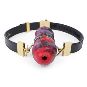 FAAk peluche tirer harnais en cuir véritable prise orale pour femmes bouche ouverte bouchon Bondage contraintes Silicone bouche Gag - Product Image 2