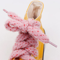 Coolstring, fabricant de cordons de mode personnalisés en suède rose de 15,5 mm, longueur/couleur/largeur sur mesure, impression pour chaussures Yeezys