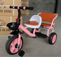 Sepeda Roda Tiga Anak, Sepeda Bayi 3 Roda yang Dapat Disesuaikan, Skuter 2 Kursi, Sepeda Roda Tiga Dorong, Harga di Bangladesh