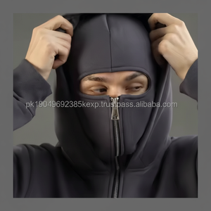 Vente en gros de sweats à capuche et sweats à capuche ninja zippés pour hommes, personnalisés, en coton uni de haute qualité, à fermeture éclair, grammage lourd - Product Image 1