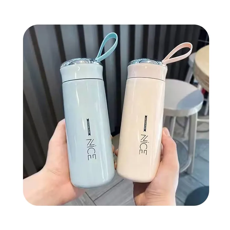 Creative Sport Water Bottle Hot and Cold Water Children's Gift Cup Cute Glass Liner Water Bottle