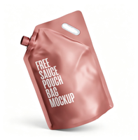 Pochettes souples personnalisées en BOPP de 1 L, 1,5 L, 2,5 L, 5 L pour liquides, avec impression en héliogravure, pour l'emballage d'eau potable, de lait, d'aliments et de jus