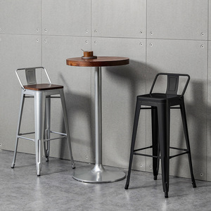 Sillas de Bar de Metal Estilo Vintage, Diseño Moderno, Color Azul, para Restaurante, Muebles de Exterior - Product Image 2
