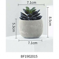 Petits Ornements de Table, Kit de Plantes Succulentes Artificielles dans un Pot en Ciment, Base de 15 cm, Résistant à l'Eau, Écologique, pour la Décoration Intérieure