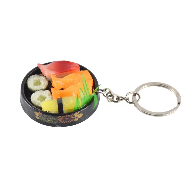 Pvc Simulation Sushi Box Keychain Pendant & Gifts, Oem