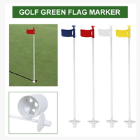 Drapeaux verts de golf Konday Golf Hole Cup Flag Pole Aides à la formation